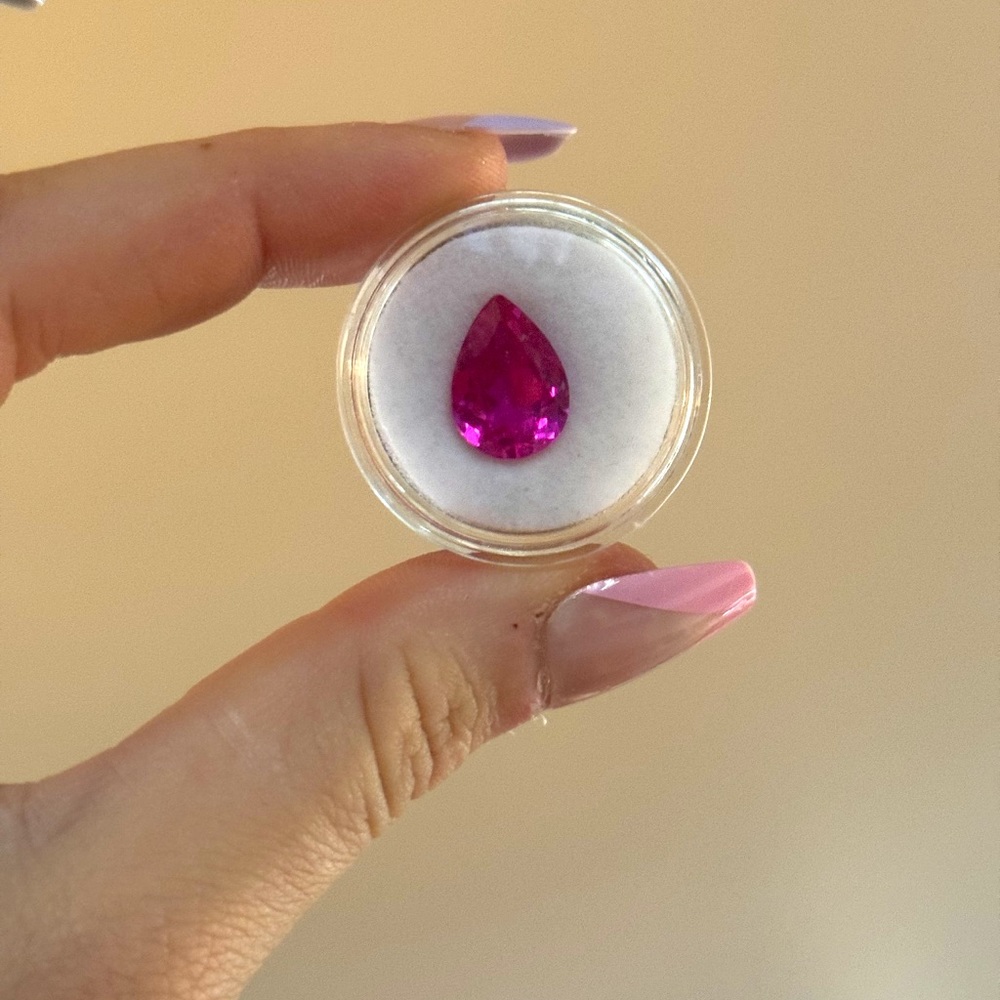 7.50 Ct Natural Sapphire Pink Pear Cut Loose Gemstone Certified